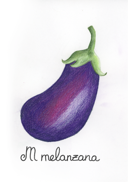 M come Melanzana - Alfabeto Vegetale