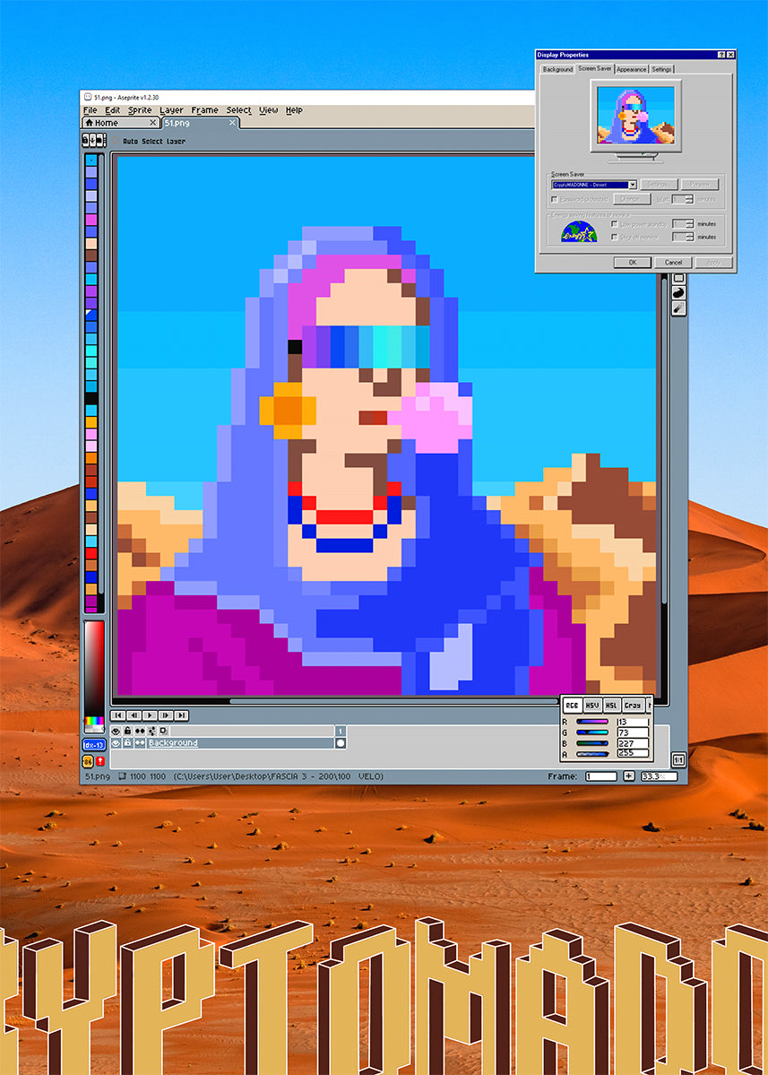 CryptoMaDonna_desert mode poster