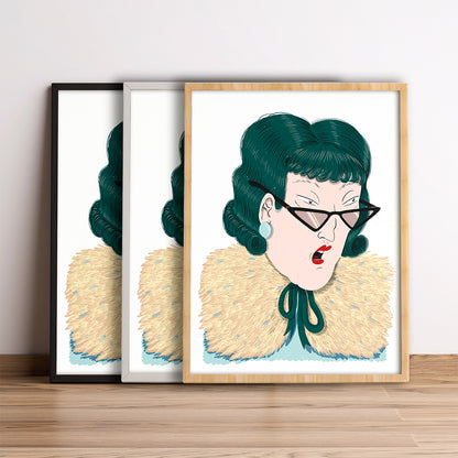 Signora con pelliccia